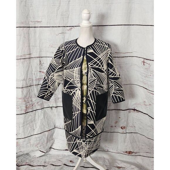 Lafayette 148 Faith Floral Jacquard Sheath Dress and Matching Jacket Size 4 - Picture 2 of 14